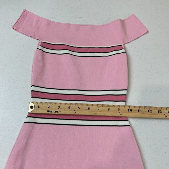 Superdown Women's‎ Striped Harmony Knit Mini Dress Off-The-Shoulder Size XS - Picture 11 of 14
